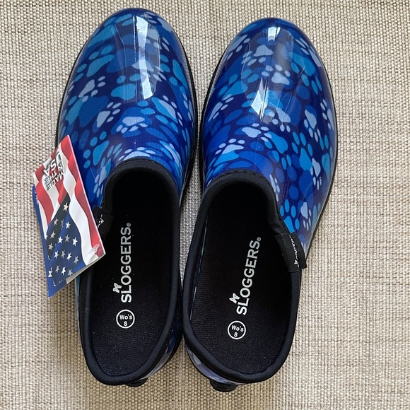 Sloggers Waterproof Garden Shoes Removable Comfortable Insoles Paw Prints NWT 8 - Picture 4 of 15